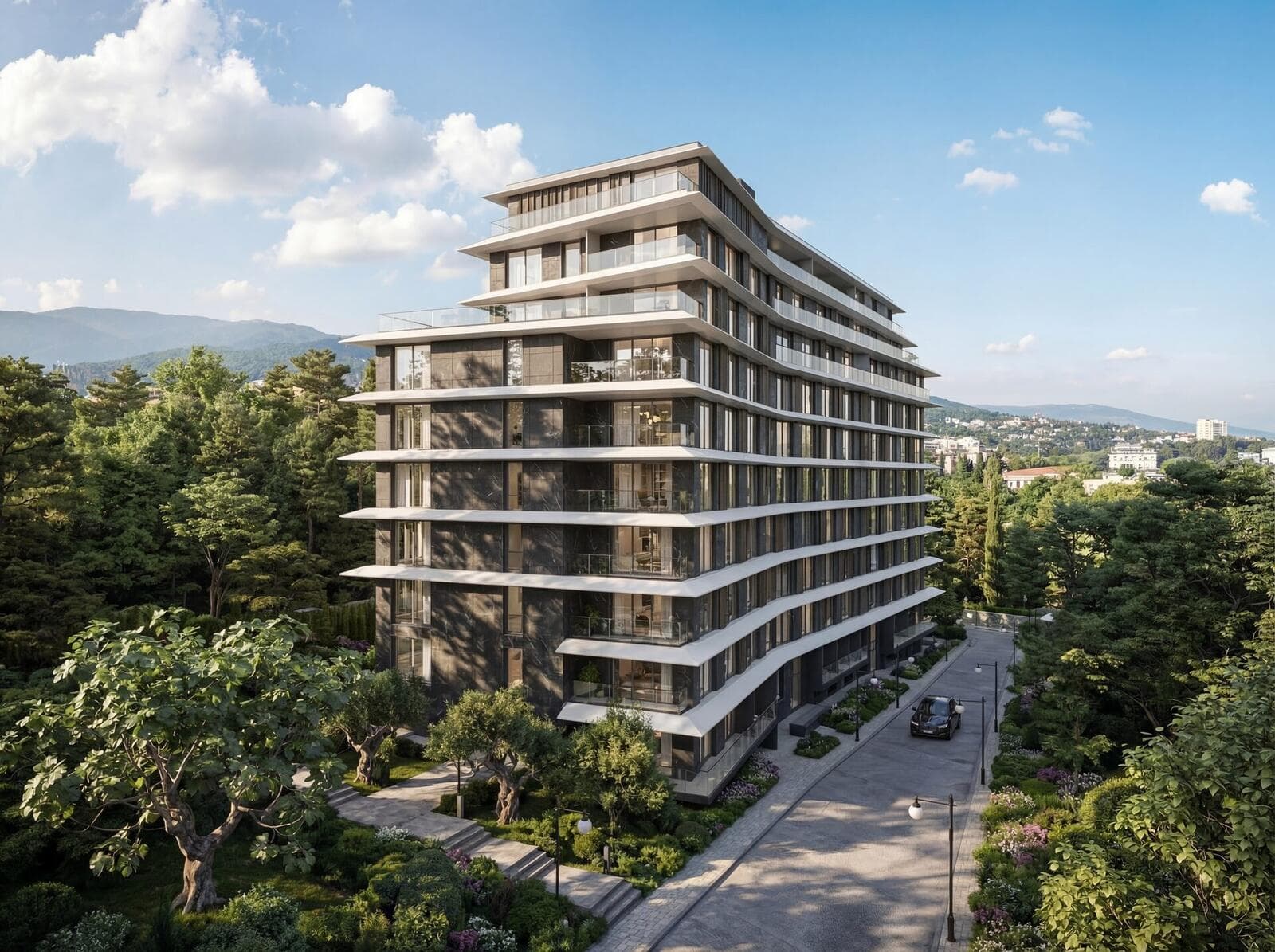 Yalta Residence рендер 1 — элитный квартал Массандра